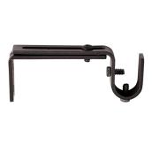 Paquet de 2 supports ajustables pour tringle à rideaux, noir