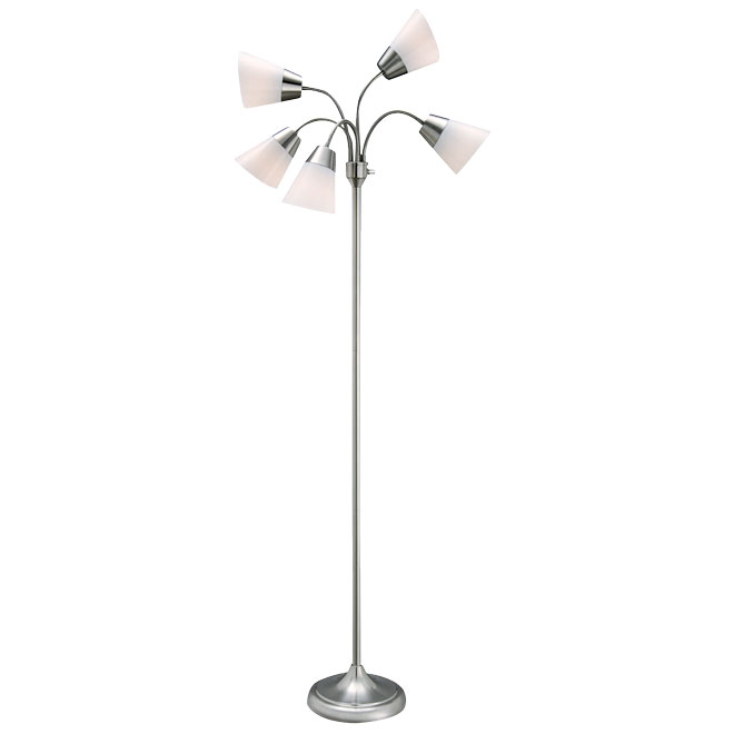 Floor Lamp 66" - Calypso - Satin Steel