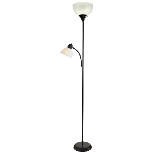 Floor Lamp with Reading Lamp 71" - Black