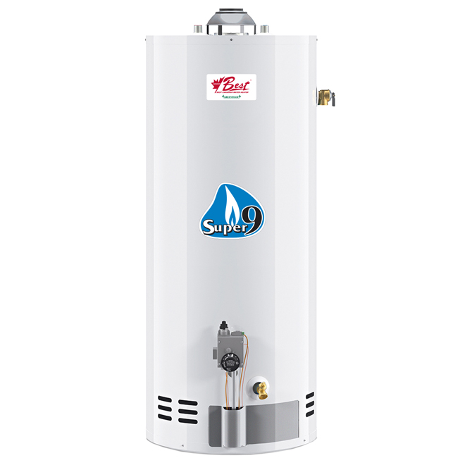 Chauffe-eau au gaz 50 gal, 38 000BTU, blanc