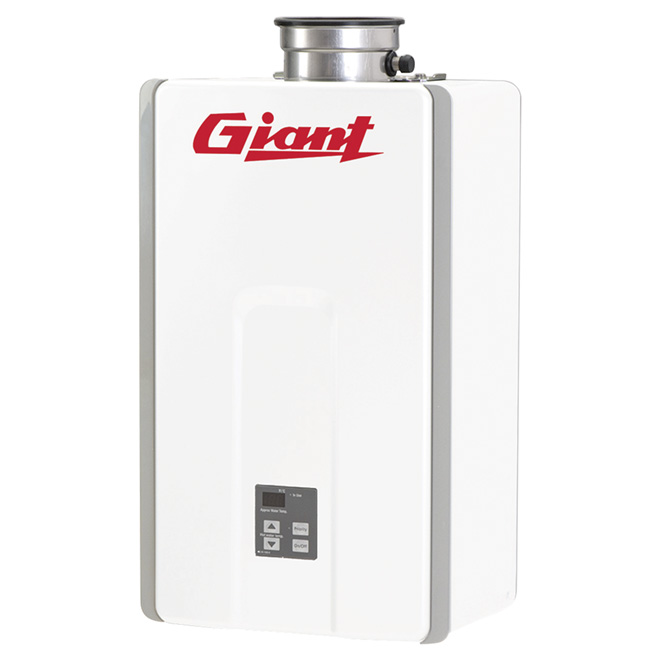 Chauffe-eau au gaz sans réservoir, 180 000BTU, blanc