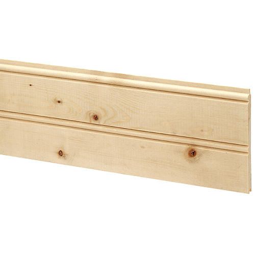 Lambris demi-mur en pin noueux