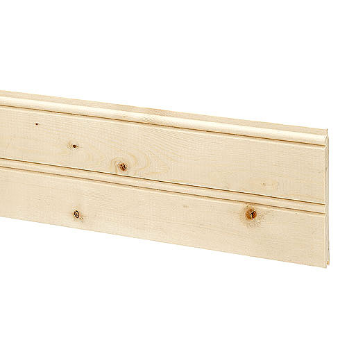 Lambris demi-mur en pin noueux