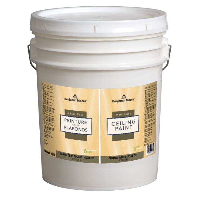 Peinture pour plafond à base d'eau, mat, 18,34 l