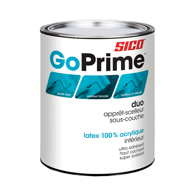 Apprêt-Scellant latex acrylique intérieur «Go Prime»