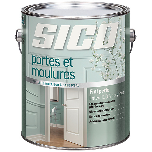 Peinture latex d'intérieur pour portes et moulures