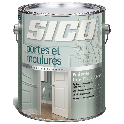 Peinture latex d'intérieur pour portes et moulures