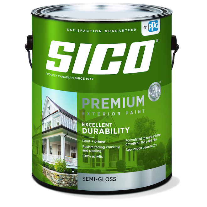 "Semi-gloss finish" Exterior Latex Paint