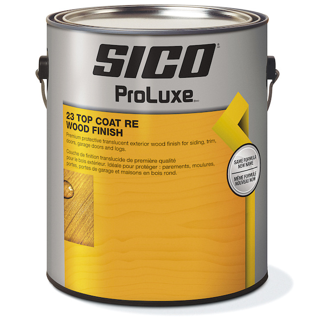 Couche de finition pour parements et bois rond, acajou