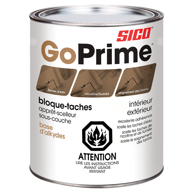 Apprêt bloque taches à l'alkyde «Go Prime», 946 ml