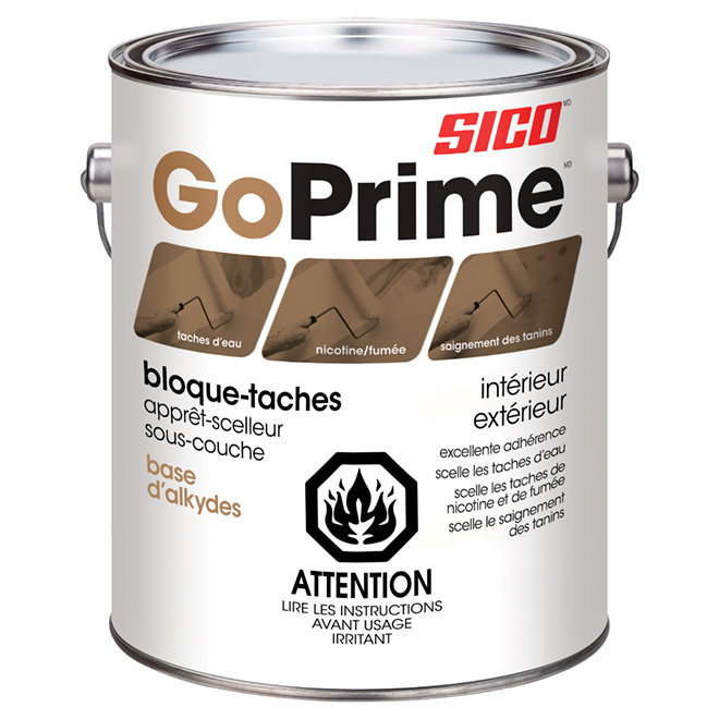 Apprêt bloque taches à l'alkyde «Go Prime», 3.78 L