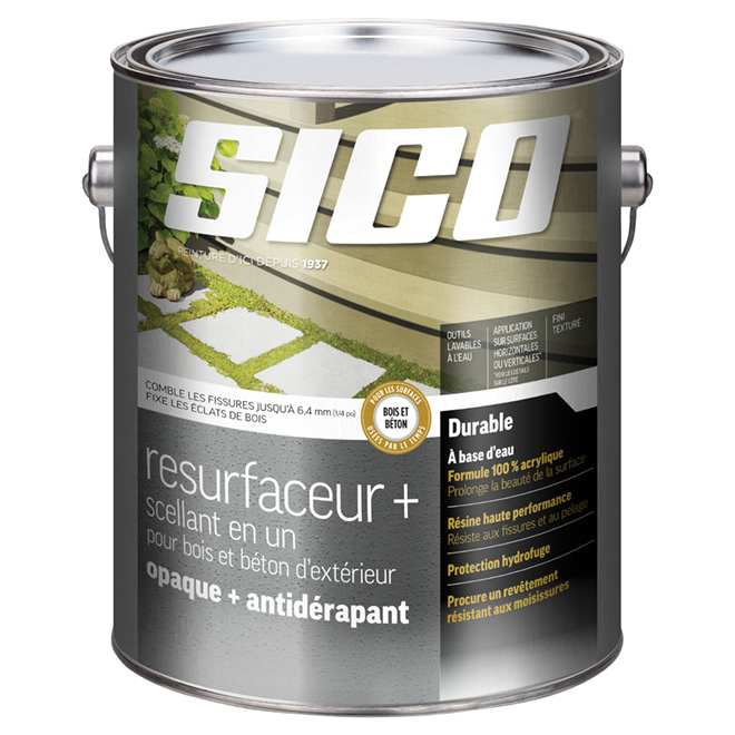 Resurfaceur/scellant pour bois et béton d'extérieur, 3,37 L