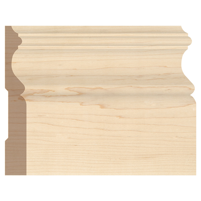 Plinthe en érable, 5/8 po x 4 1/4 po, naturel