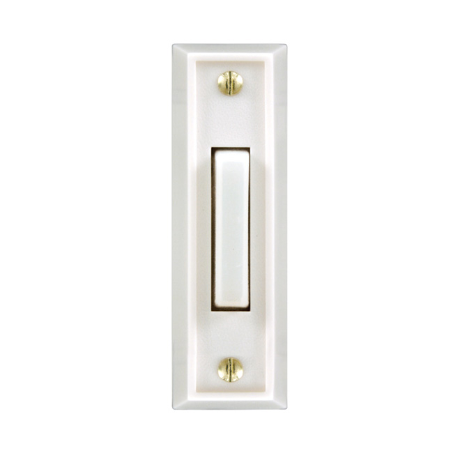 Bouton de sonnette, blanc