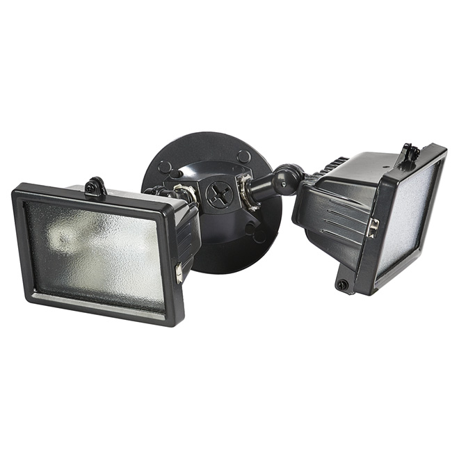 Lumière de sécurité murale double à halogène, bronze