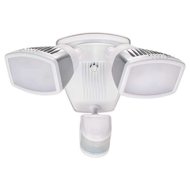 Motion-Activated Dual LED Security Light - White