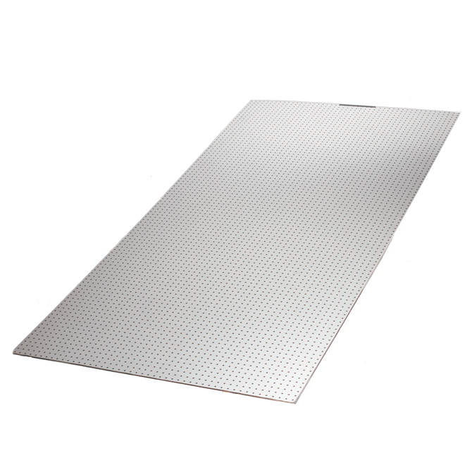 Panneau dur perforé 3/16 po x 4 pi x 8 pi, blanc