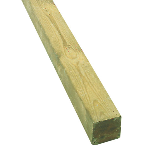 Bois traité brun, 4 po x 4 po x 8 pi