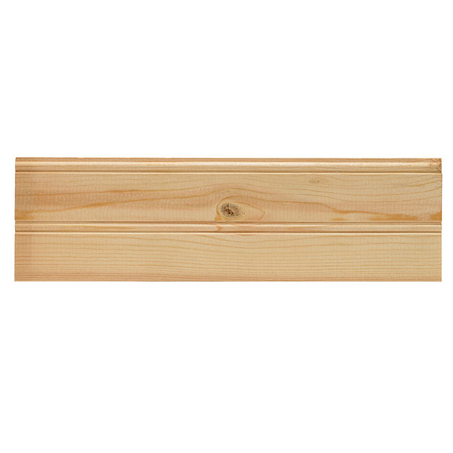 Lambris cannelé en pin noueux