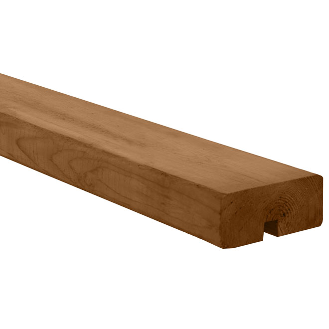 Moulure rainurée en bois traité, brun, 96"