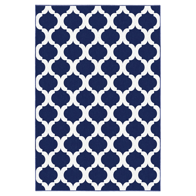 Tapis d'intérieur «Tregony» 5 pi x 7 pi, bleu