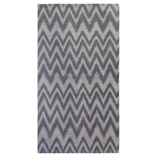 Tapis décoratif Turba, coton, 25" x 45", gris