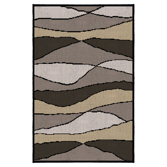 Tapis « Wave » 5 pi x 7 pi, neutre