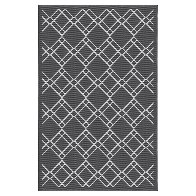 Tapis d'extérieur « Clairanut », 8 pi x 10 pi, gris charbon