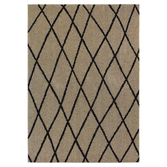 "Luxuria" Decorative Carpet - Cream - 5' x 7'