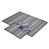 Ensemble de tapis extérieurs, Windsor, 3 morceaux, gris