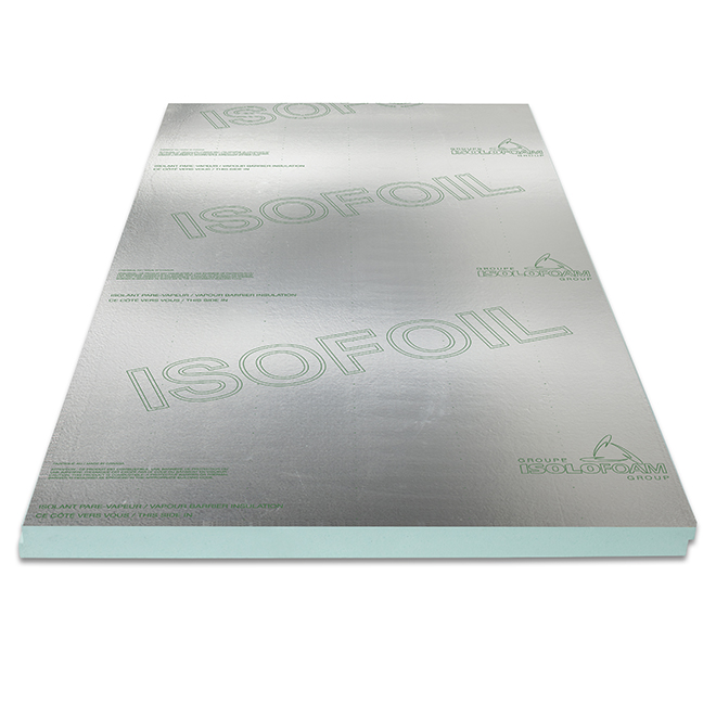 Isolant rigide pare-vapeur Isofoil, 3" x 4' x 8'