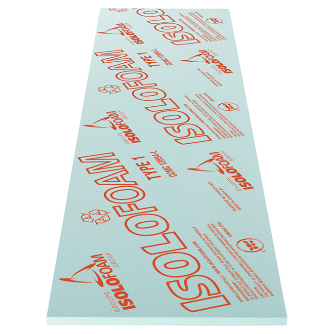 Isolofoam Type 1 Panel - 1" x 2' x 8'