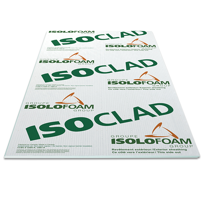 Isolant rigide pare-air Isoclad, 1 1/2" x 4' x 9'