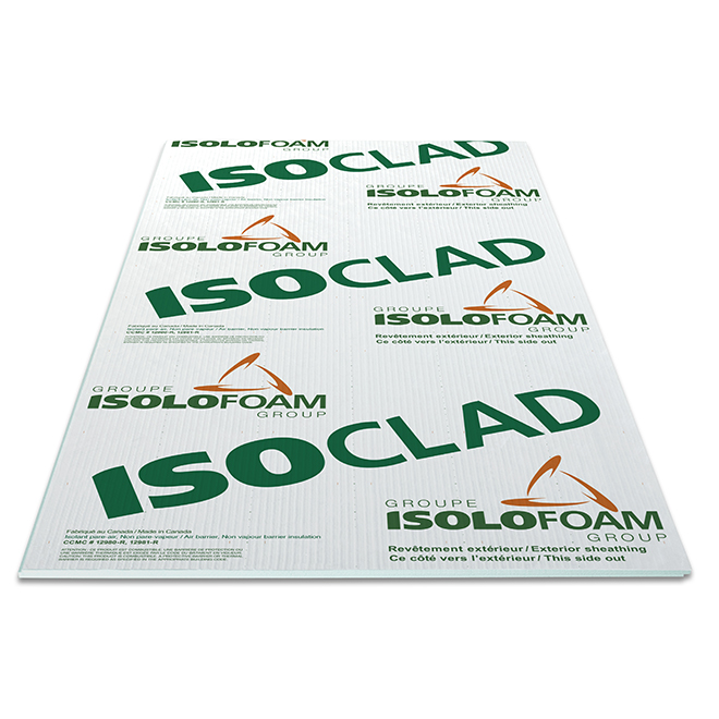 Isolant rigide pare-air Isoclad, 1 1/2" x 4' x 8'