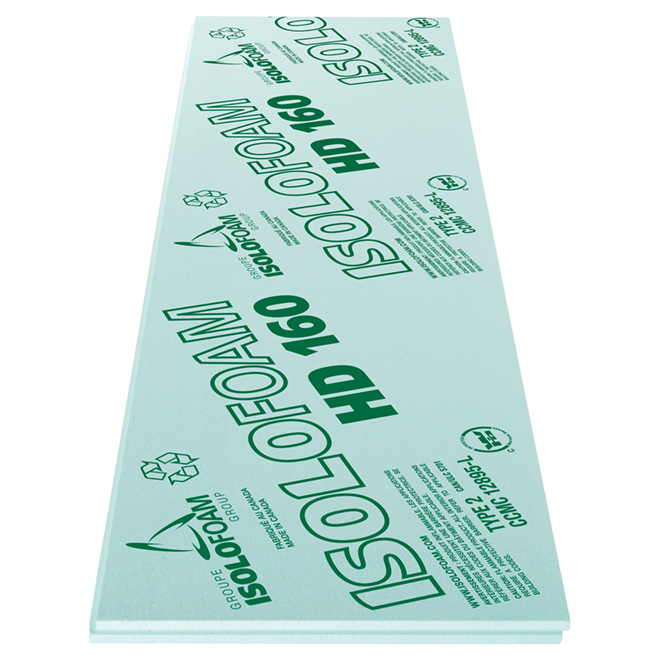 HD160 Isolofoam Panel - 1 1/4" x 2' x 8'