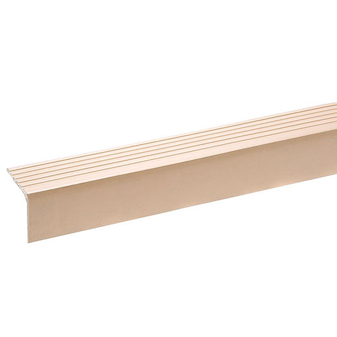Nez de marche en vinyle beige pour bordure d'escalier 12'