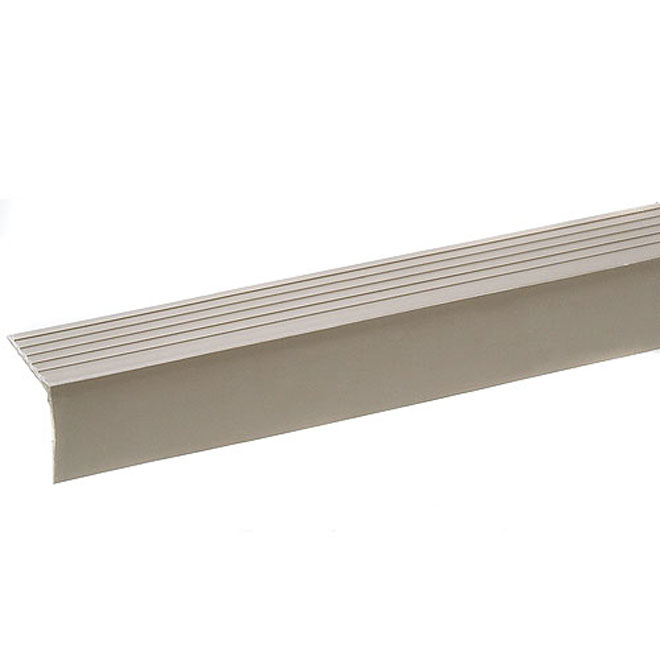Nez de marche vinyle gris argent pour bordure d'escalier 12'