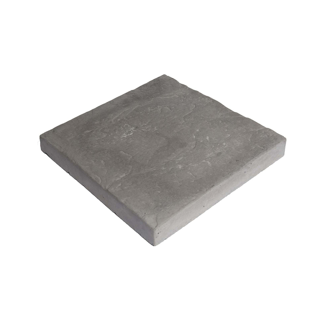 Dalle de patio style Ardoise - 12 po x 12 po - Gris