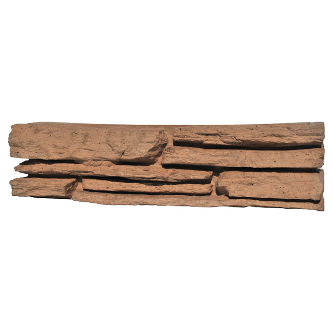 Bloc pour mur de jardin, ardoise - 4,5 po x 17,5 po - Beige