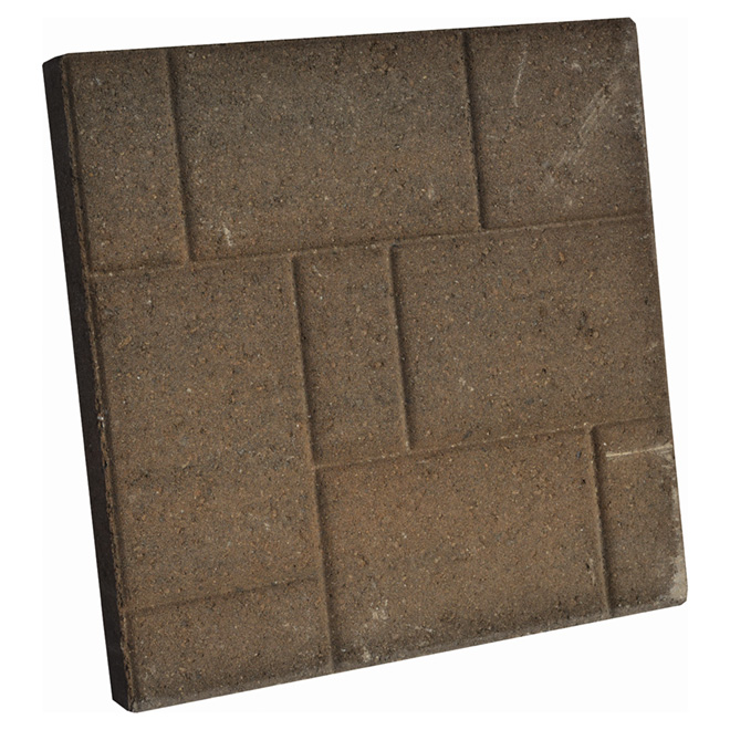 Tiled Patio Slab - 16" x 16" - Charcoal/Beige