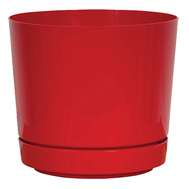 Pot et soucoupe Rouge
