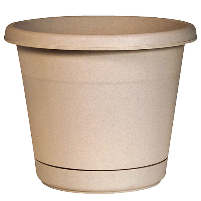 Pot and Saucer - Tan