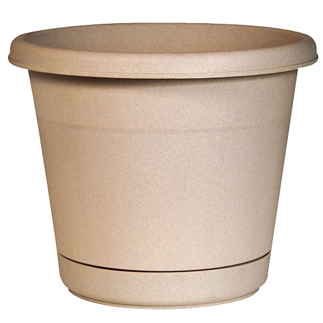 Pot and Saucer - Tan