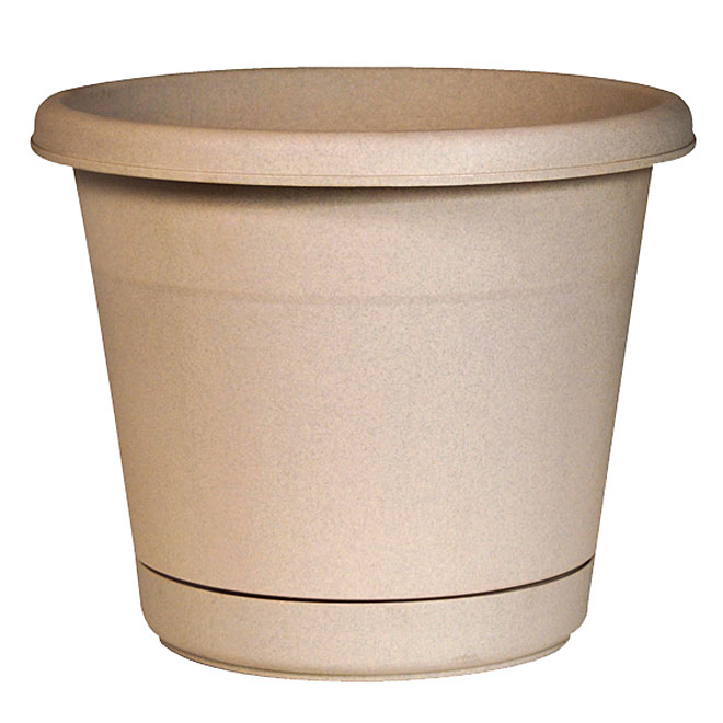 Pot et soucoupe Tan