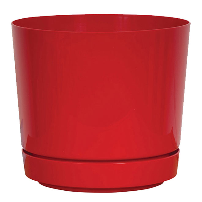 Pot et soucoupe Rouge