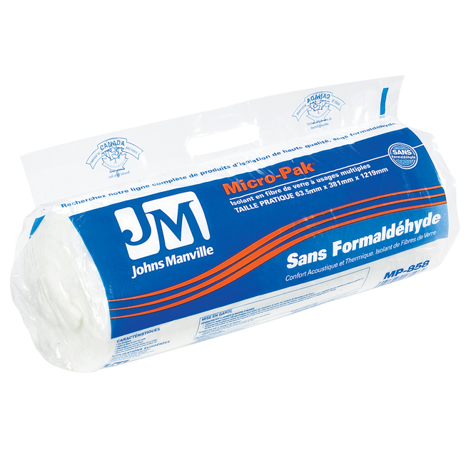 Isolant en fibre de verre Micro-Pak, 5 pi.ca.