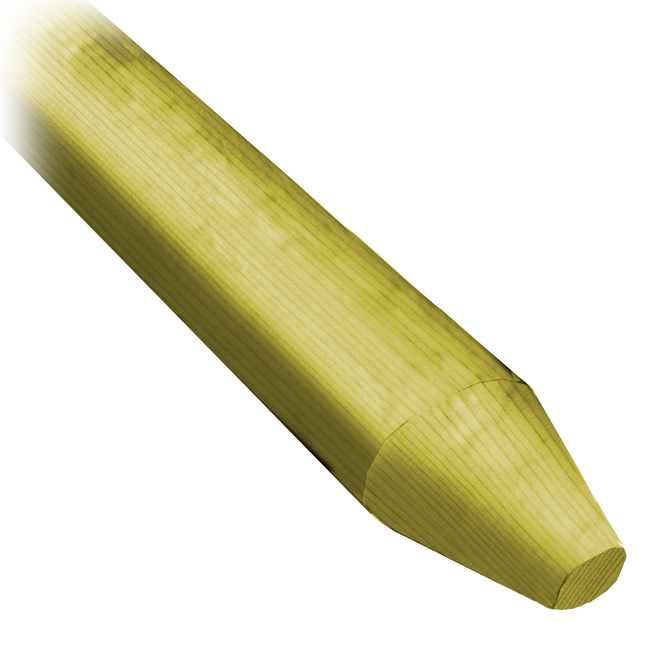 Treated Wood Green - Round Post -3 in x 4 in x 7 ft