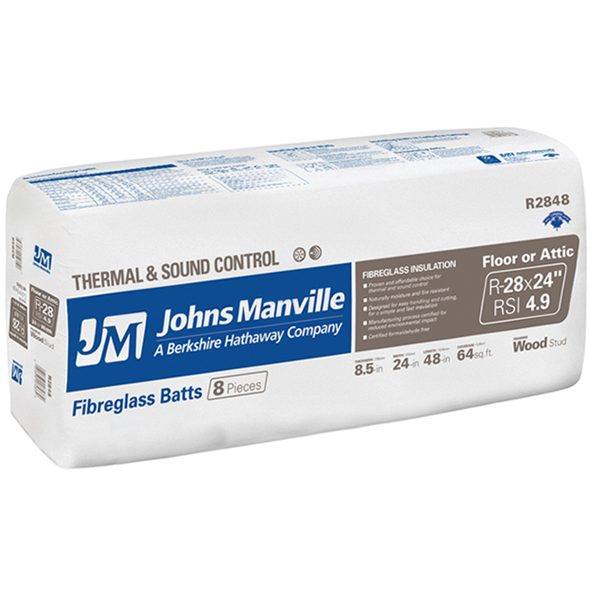 Fiberglass Insulation R28 - 64 sq.ft.