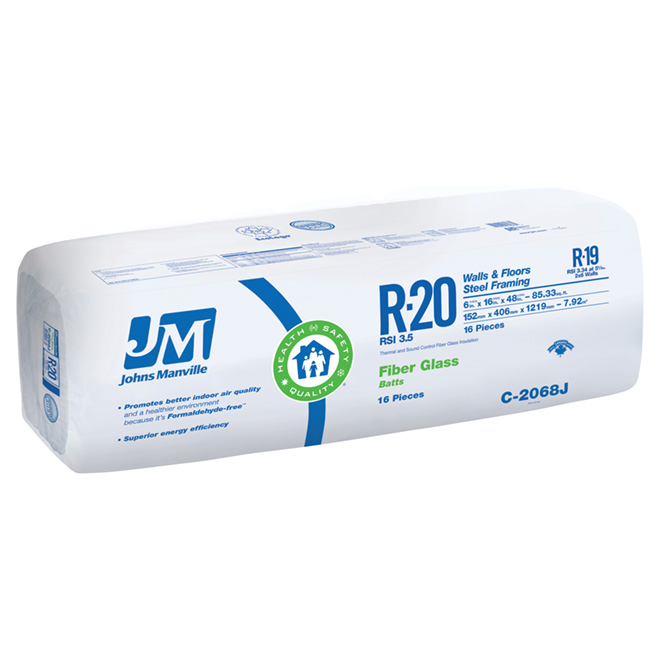 Fiberglass Building Insulation - R20 - Brown