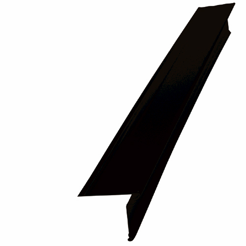 Solin de toit en aluminium, 2", noir